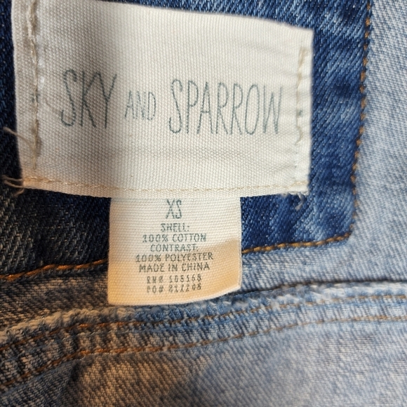 Sky and Sparrow denim corduroy collar jacket - Picture 3 of 10